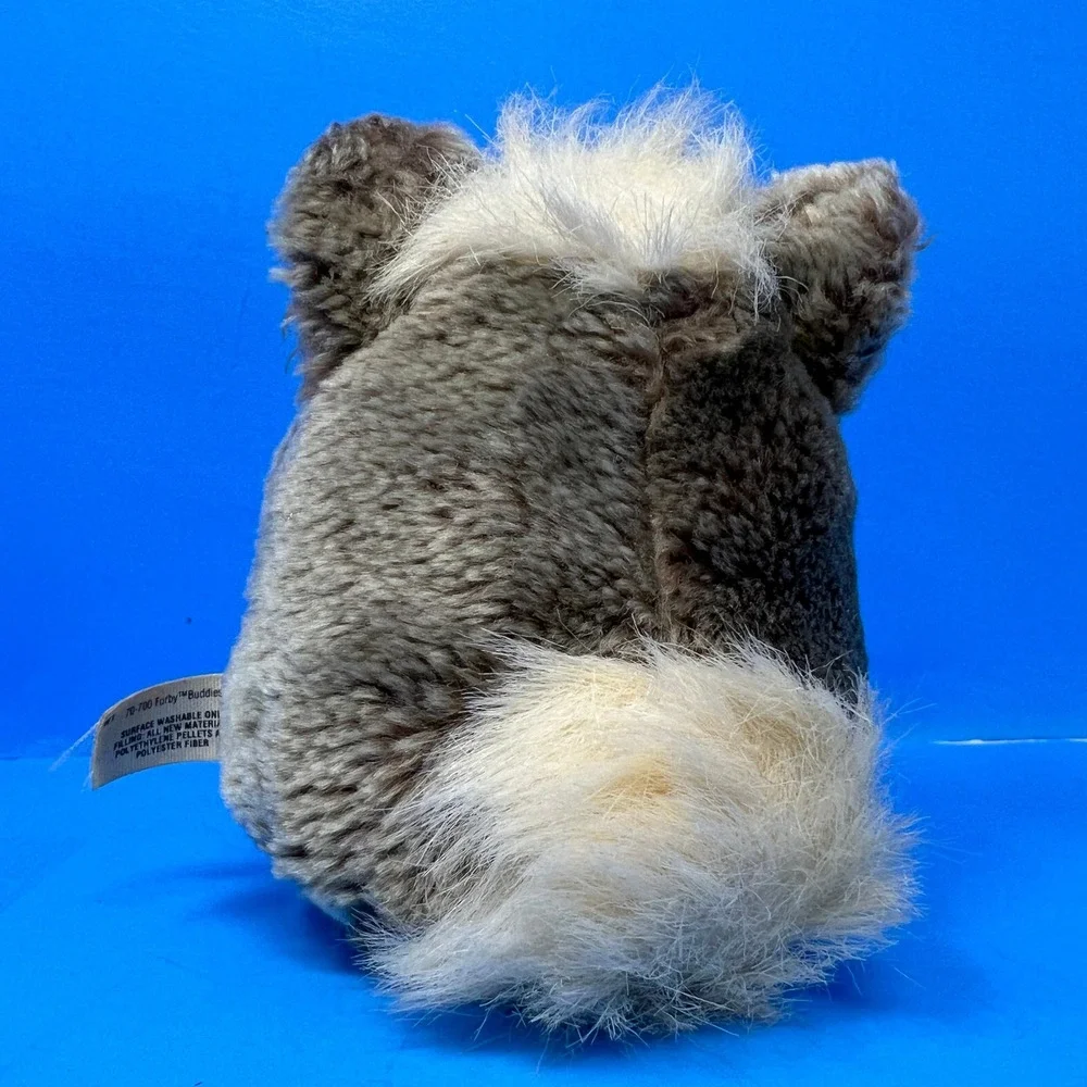 Tiger Furby Buddies 4 Inch Grey Owl Vintage 1999 Bean Bag Plush Toy